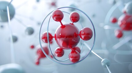 Poster - Halogen Atomic Electron Diagram 3D Rendered