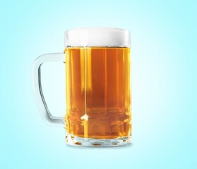 Poster - Transparent Glass with tasty cold beer