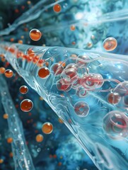 Poster - Vibrant of Electron Transfer in Redox Reactions Showcasing the Movement and Flow of Energy at the