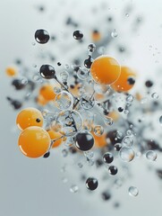Poster - Depiction of Molecular Interaction A Visually Captivating Scientific