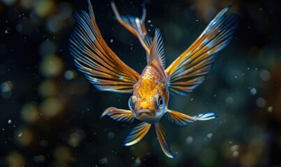 Graceful cockerel fish in habitat