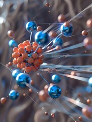 Poster - Molecular Diagram Illustrating Electron Spin and Magnetic Properties