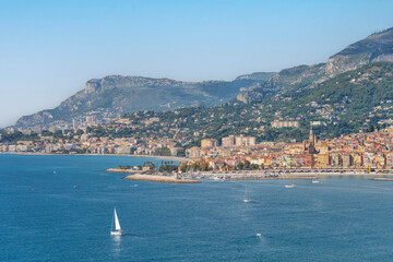 Wall Mural - the city of menton on the french riviera