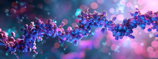 Poster - Vibrant Depicting the Intricate Structure of a Nucleosome and its Role in Chromatin Packaging