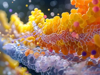 Poster - Stunning 3D of the Krebs Cycle s Captivating Molecular Patterns and Vibrant Energy Transformations