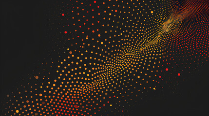 Poster - Abstract background with a pattern of dots and a gradient of yellow and purple tones.