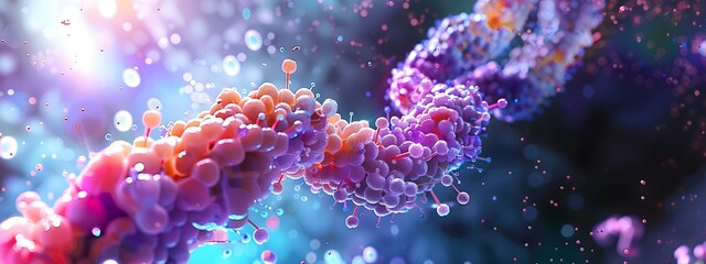 Poster - Vibrant 3D of a G Protein Coupled Receptor Highlighting its Role in Cell Signaling and