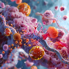 Poster - Vibrant 3D Visualization of Lipid Metabolism Chemical Reactions and Processes