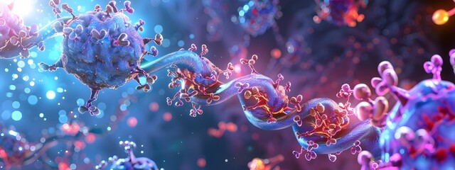 Poster - depiction of ligand receptor interaction in cellular signal transduction
