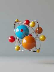 Poster - Infographic Visualizing Atomic Nuclear Properties and Characteristics