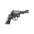 © NikahGeh - Silhouette revolver gun military weapon black color only