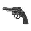 © NikahGeh - Silhouette revolver gun military weapon black color only