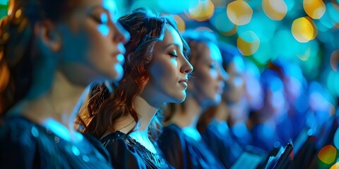 Sticker - Heavenly Choir: A Musical Journey Through Gospel Hymns and Spiritual Enlightenment. Concept Musical Journey, Gospel Hymns, Spiritual Enlightenment