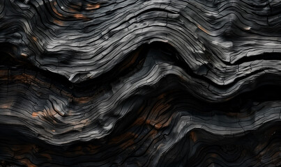 Wall Mural - Black driftwood texture with natural pattern for background and design art work.