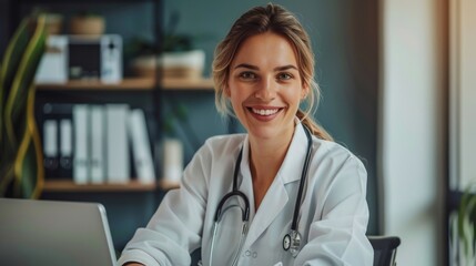 Sticker - A Confident Female Doctor Smiling