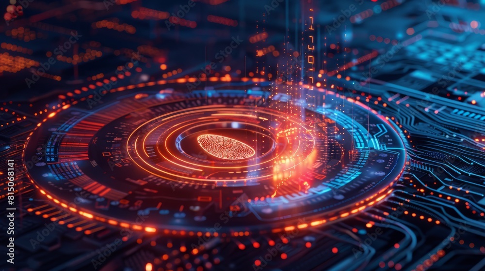 Unlock personal financial data with futuristic biometric fingerprint ...