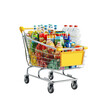© Ammar Anwar  - Trolley Shopping cart full of fruits and vegetables Groceries shot of a shopping basket isolated on transparent background online shopping concept