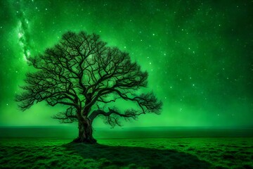 Canvas Print - tree in the night