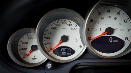 Wall Mural - Speedometer inside of a car