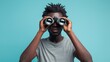 © Studio Nova - Man Looking Through Binoculars