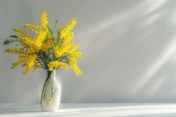 Poster - Bright yellow flowers in a vase, perfect for home decor