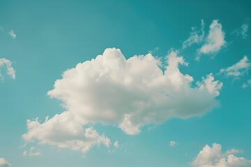 Poster - A commercial airplane flying through a clear blue sky. Suitable for travel and transportation concepts