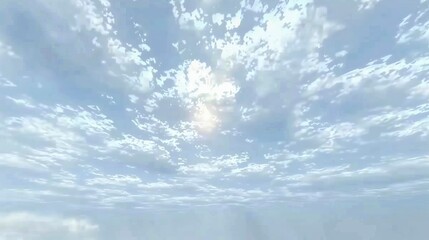 Wall Mural - Sky is blue with white clouds and the sun is shining brightly