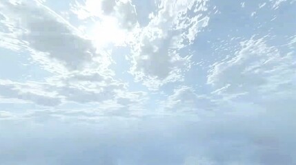 Wall Mural - Clear blue sky with a few clouds. The sky is very bright and the clouds are scattered throughout
