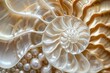 © Fotograf - Close up of a shell with pearls, perfect for jewelry or ocean-themed designs