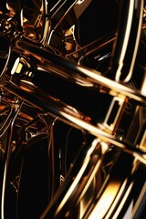 Poster - Detailed close up of a trumpet, perfect for music-related designs