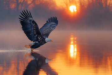 Sticker - eagle in flight