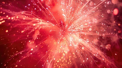 Sticker - Fireworks Display featuring a Red Star Burst