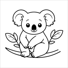 Cute Koala Coloring Page For Children