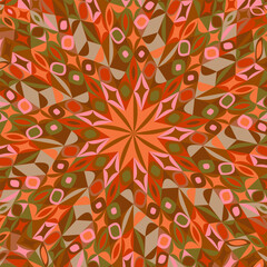 Poster - Dynamic tile pattern background - hypnotic circular abstract colorful vector illustration from geometrical tiles