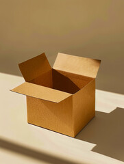 Poster - A brown cardboard box on a white surface.