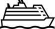 ship and boat icon in line style. water transport symbol. vessels for travel and transportation. isolated on transparent background vector image for apps or website clipart design template