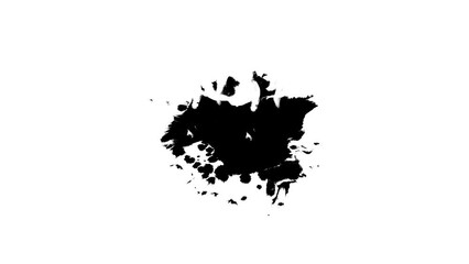 Canvas Print - black ink liquid splash background