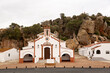 Paisaje con el Santuario de la virgen de la Peña en la Puebla de Guzmán, Huelva.