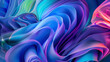 Vagues de soie abstraites vibrantes en bleu, violet et rose