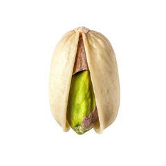 Sticker - Close-up of a pistachio nut against a Png background, Close-up of pistachio isolated on a transparent background