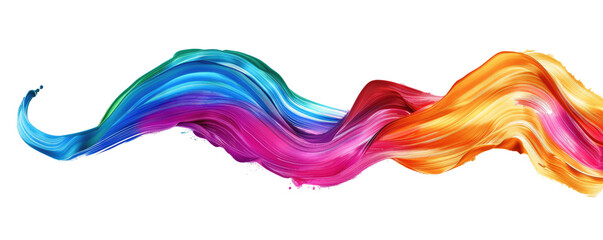 Poster - color gradient brush stroke isolated on white or transparent png