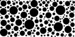 © Bill - Variety of black circles on a trans parent backdrop, illustration.