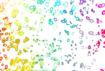 Poster - light multicolor, rainbow vector pattern with spheres.