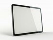 © H_designs - ipad with a blank screen on a white background straight front look. ipad mockup closeup isolated on white background
