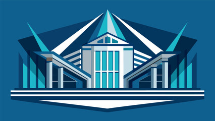 Poster - Clean simple lines creating a modern office building and professional architect look