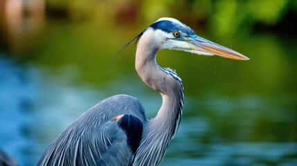 Sticker - A magnificent Blue Heron spotted in Corpus Christi