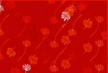 Poster - light orange vector sketch template.