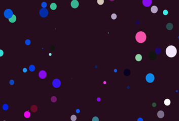 Poster - light multicolor, rainbow vector layout with circle shapes.