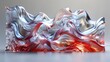 Liquid Mirror American Flag A Stunning D Model with Pristine Reflections and Captivating Geometries
