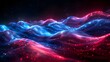 Shimmering Volumetric Auroras Form Digital Artwork of the American Flag